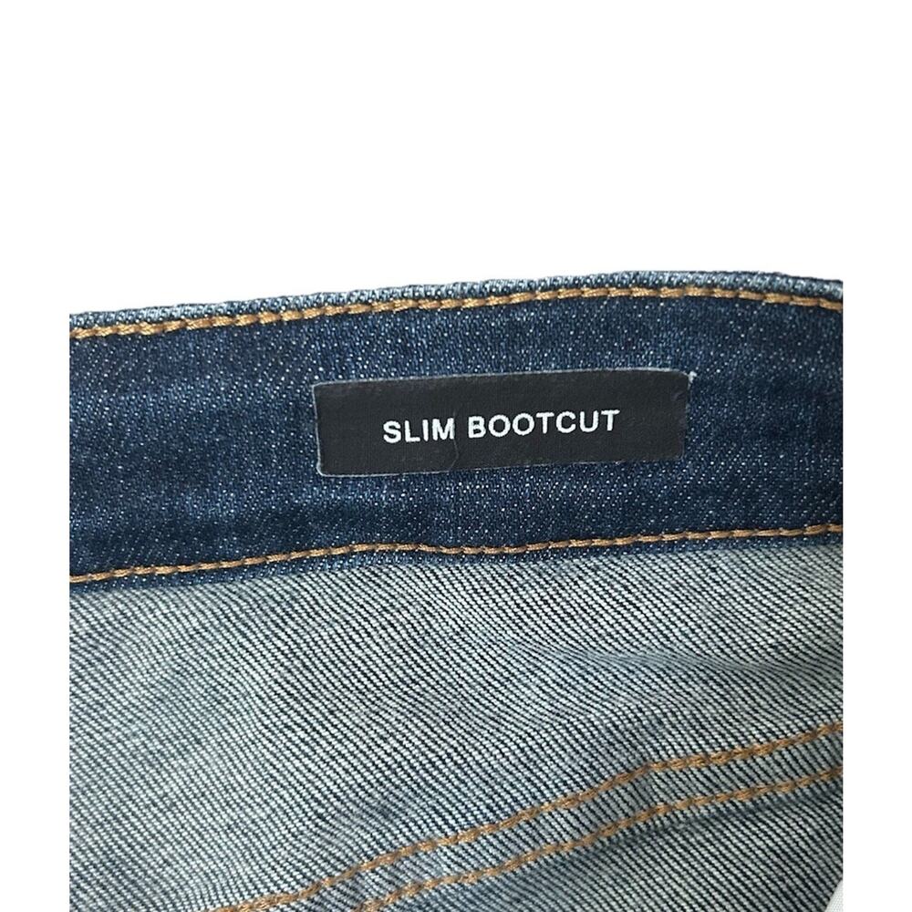 Judy Blue Dark Blue Wash Slim Bootcut Stretch Jeans Side Slit Womens Sz 11/30 - Picture 6 of 9